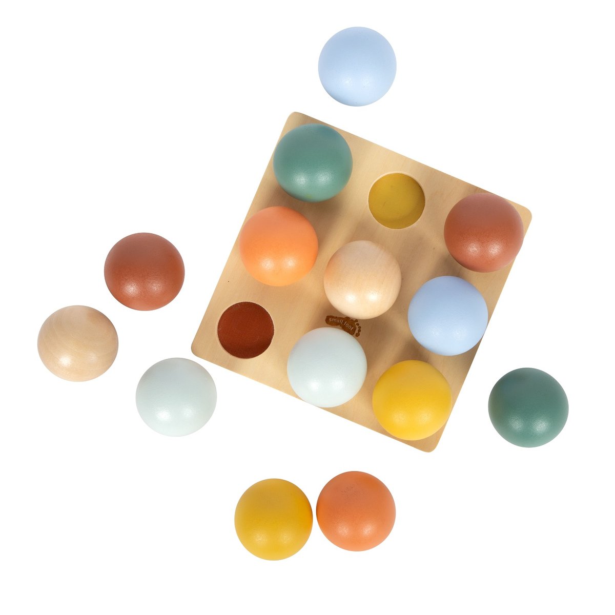 Jeu de tri Montessori avec boules multicolore, SMALL FOOT COMPANY