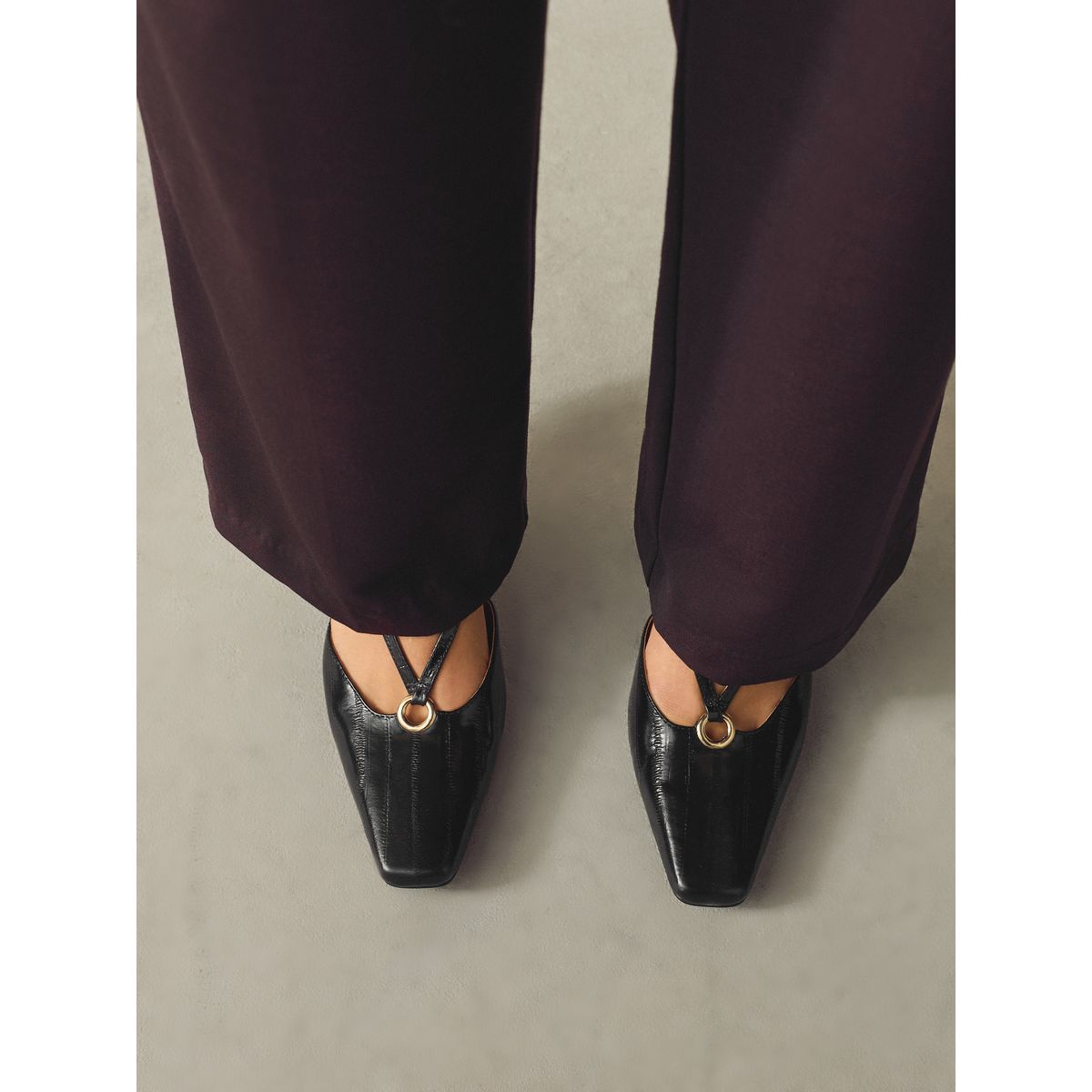 Chaussures en cuir forever comfort® à bride noir, NEXT