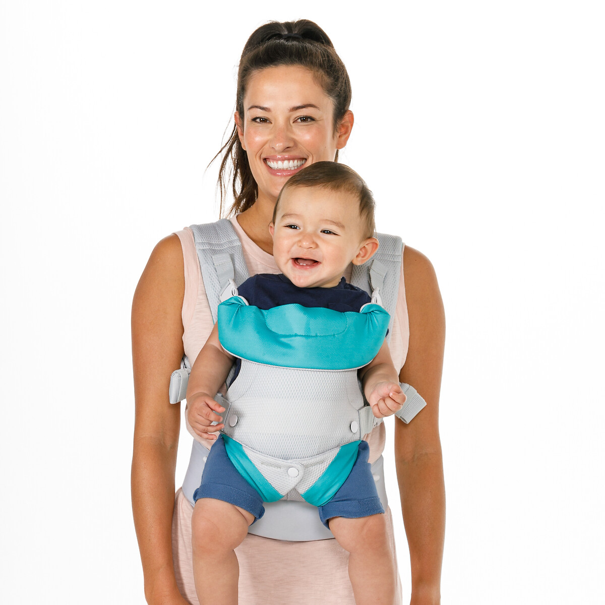 Porte bébé flip 4 en 1 light and airy gris/bleu, INFANTINO