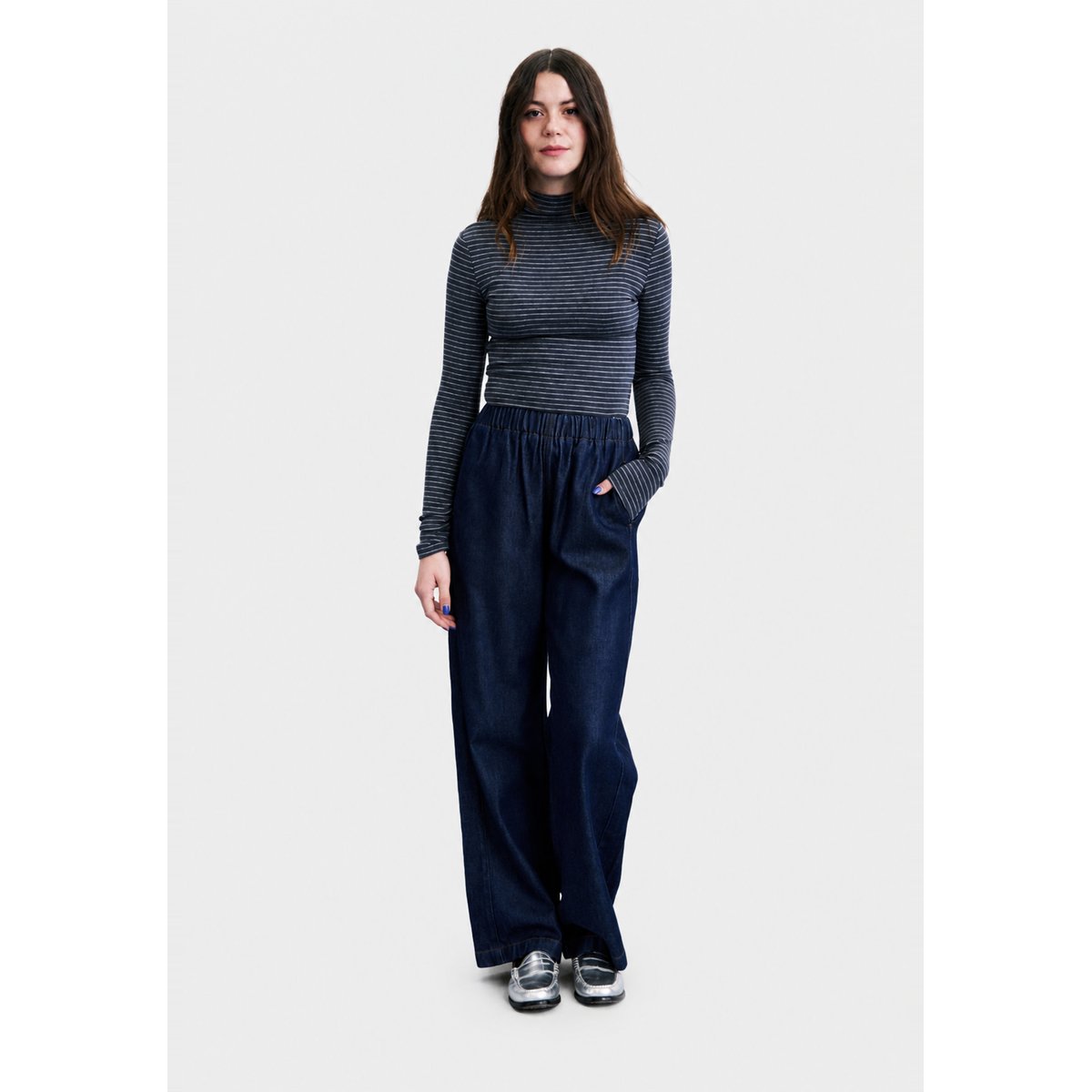 Pantalon Minoo en coton MINOO bleu marine, FRNCH