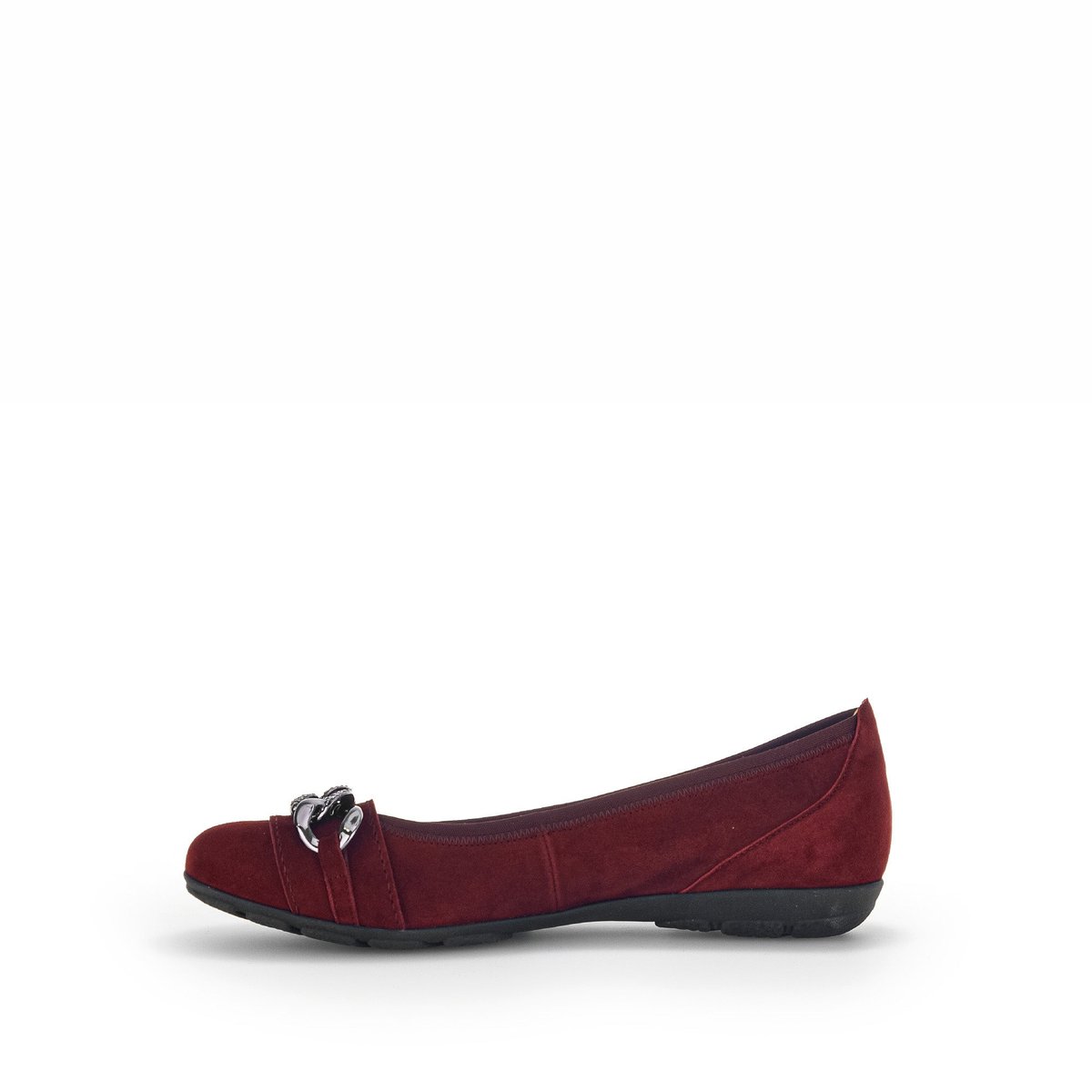 Ballerines en velours à talon décroché bordeaux velours, GABOR