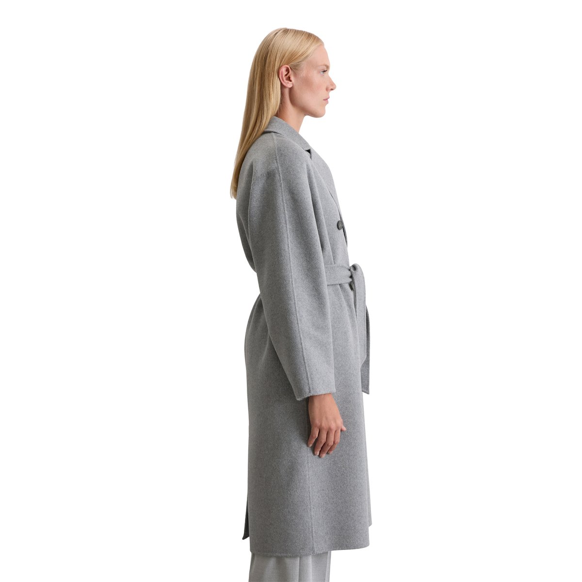 Manteau relaxed en mélange de laine double face gris clair, MARC O'POLO