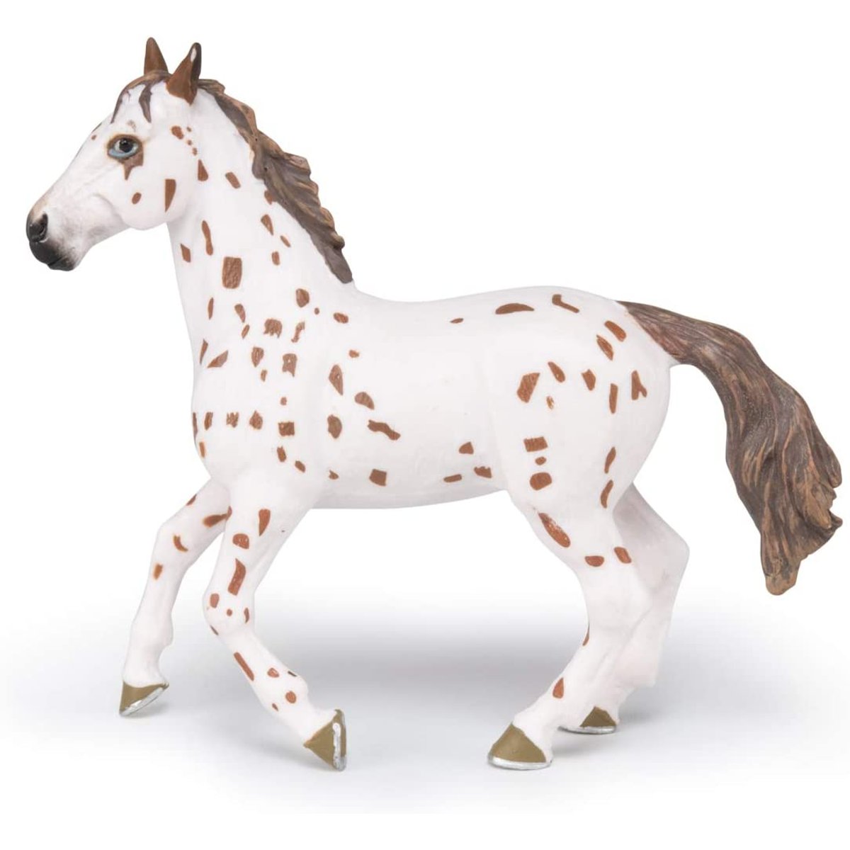 Figurine Jument appaloosa blanc, PAPO