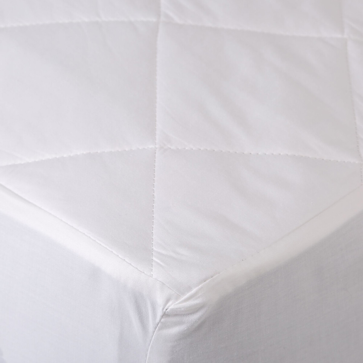 Quilted Deep Fill Cotton Mattress Protector white, THE FINE BEDDING COMPANY