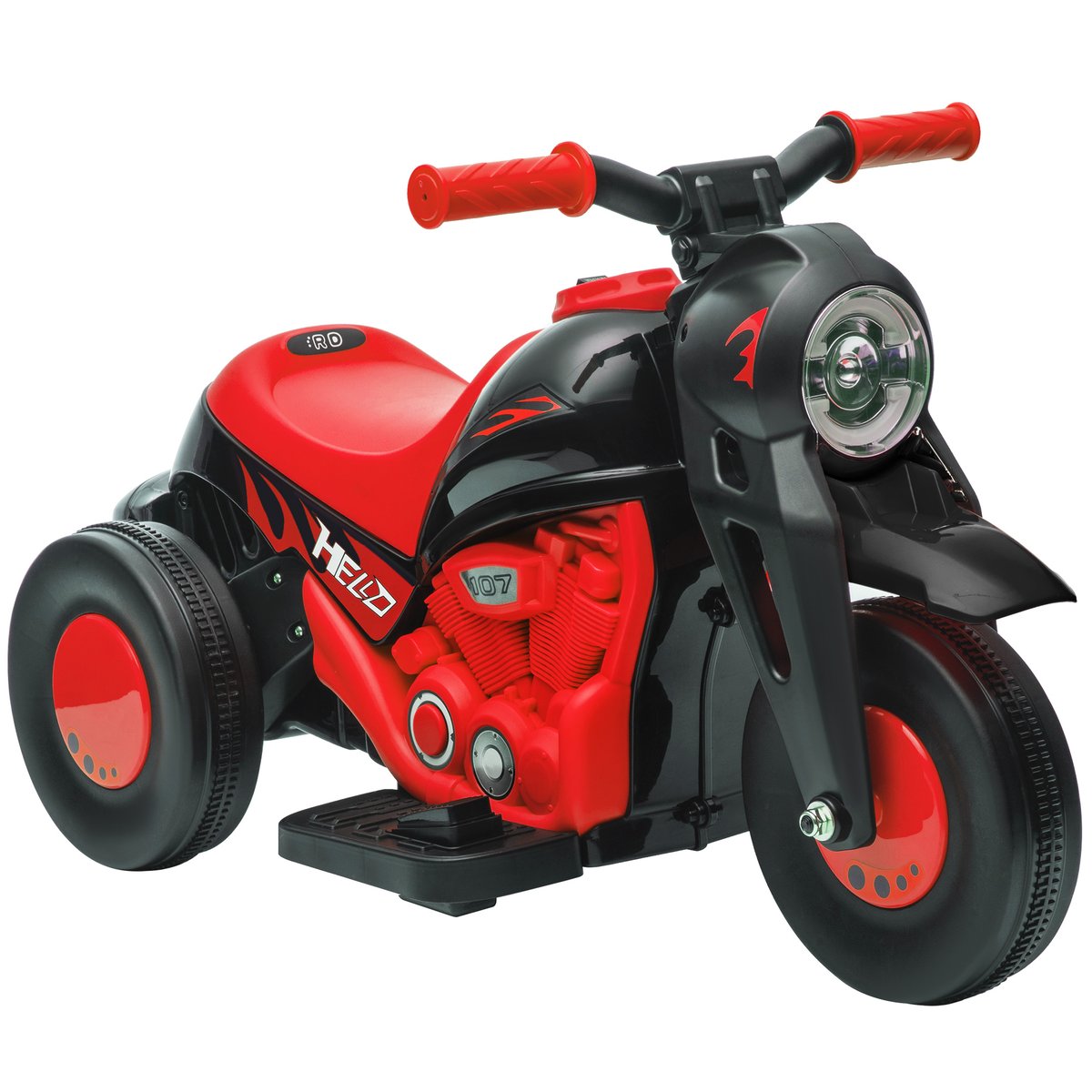 Moto électrique à conducteur assis Plastique rouge, AIYAPLAY