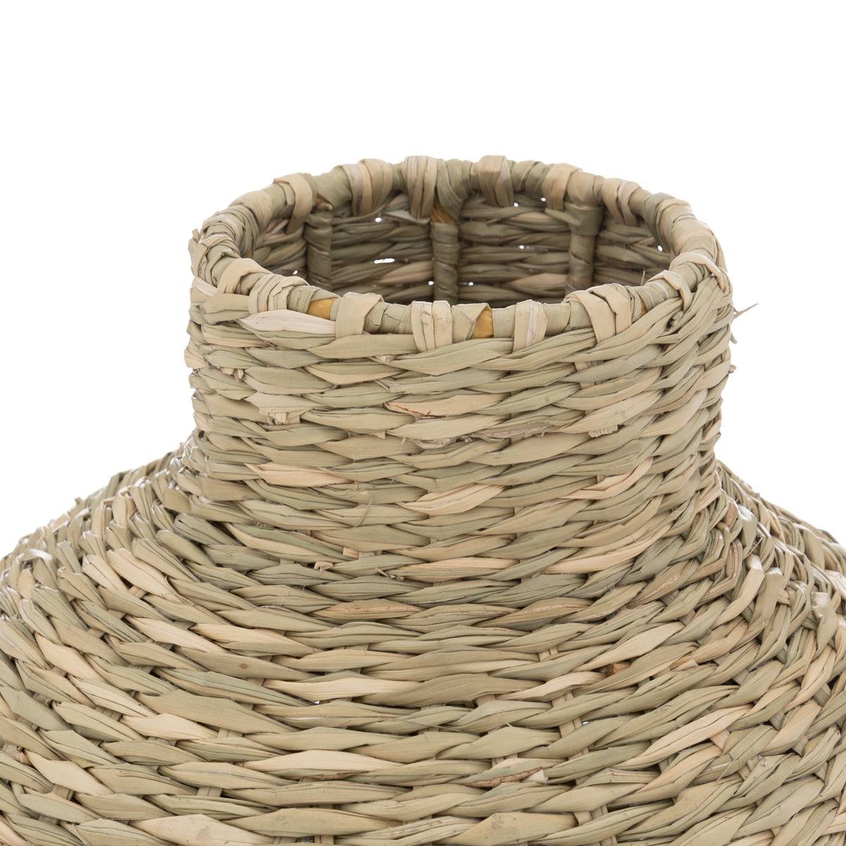 Vase tressé en paille LUMIERE D’HIVER beige, ATMOSPHERA