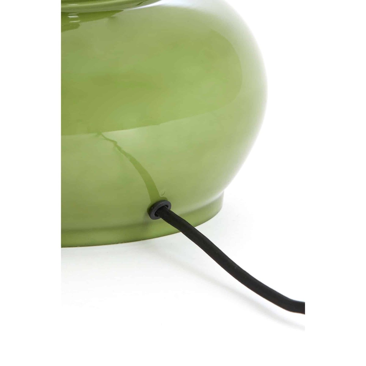 Base De La Lampe Verre VERDE vert olive, LIGHT & LIVING