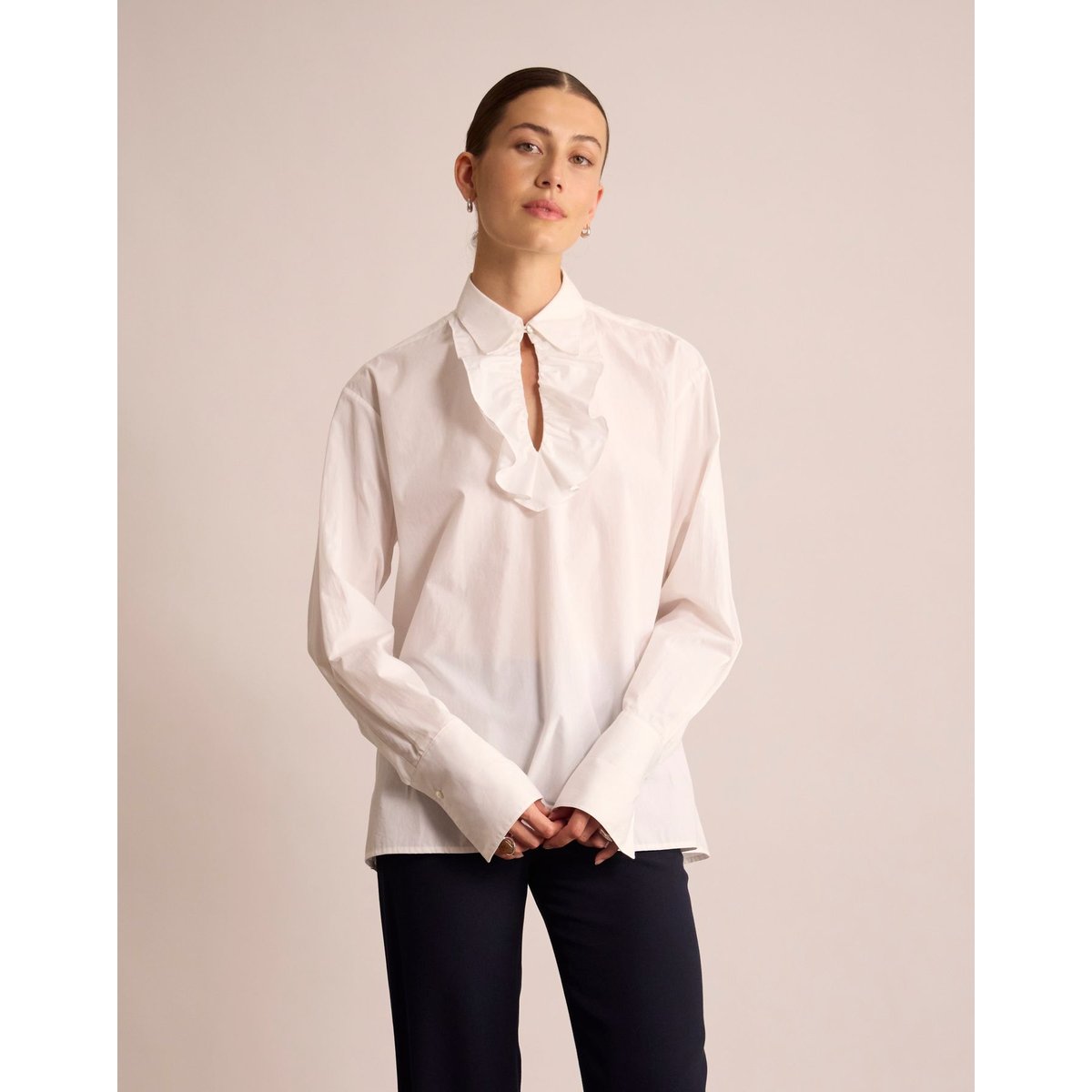 Chemise Ortiz en coton blanc white, INES DE LA FRESSANGE PARIS