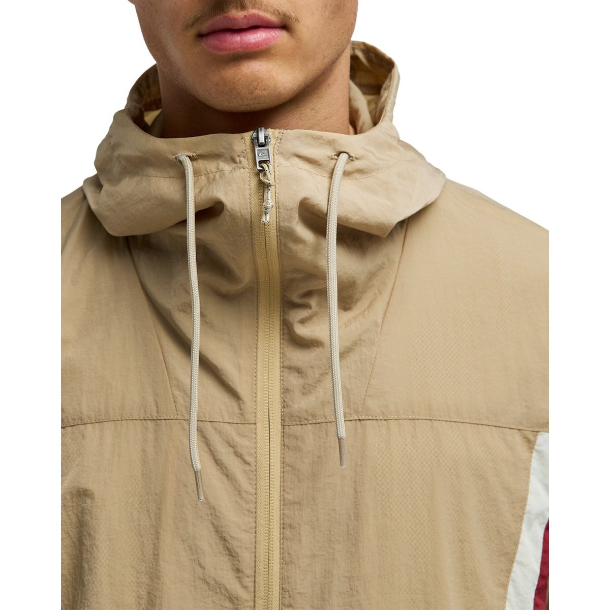 Veste coupe-vent à capuche CLICKER beige khaki, QUIKSILVER