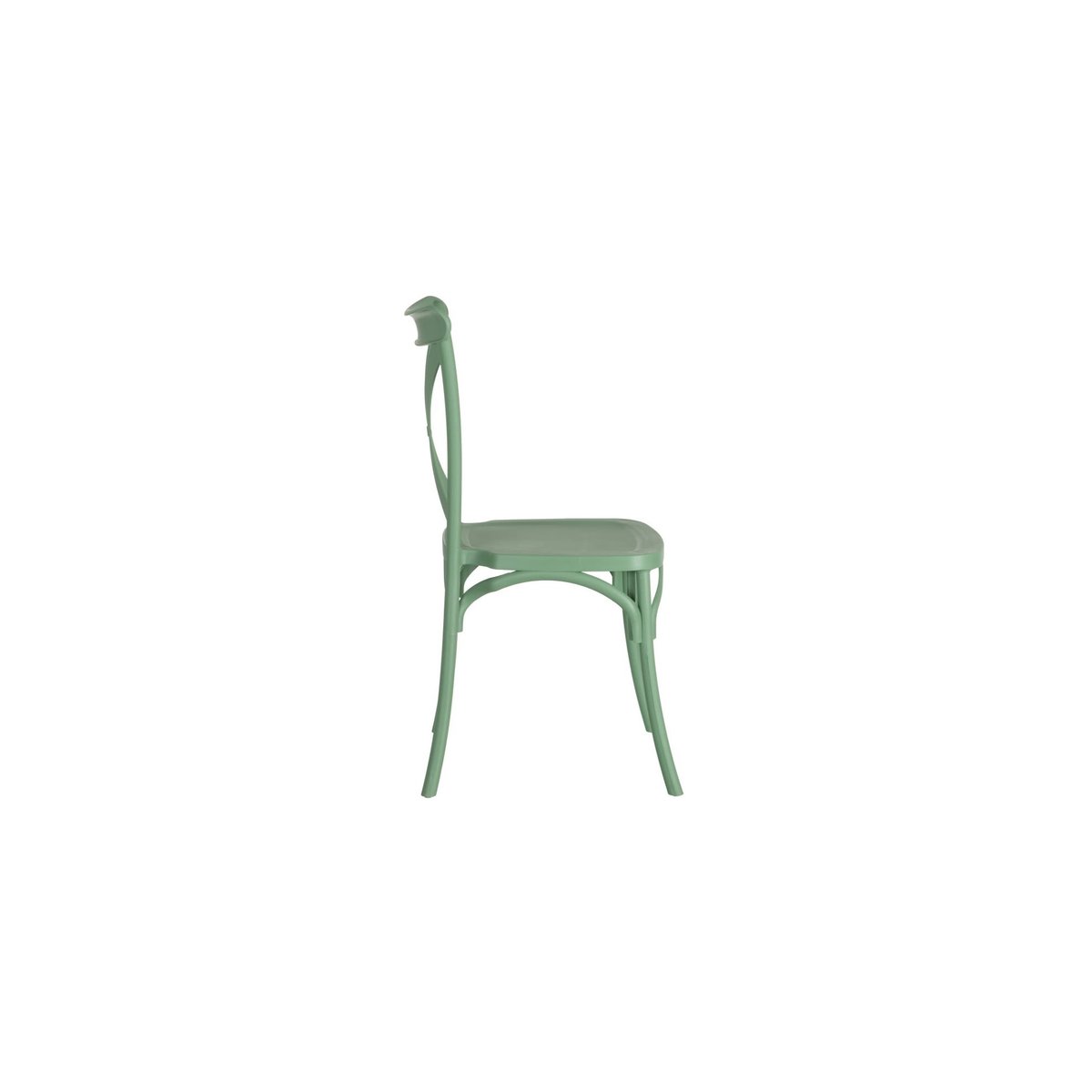 Chaise Esprit Bistrot en Polypropylène Vert vert, WADIGA