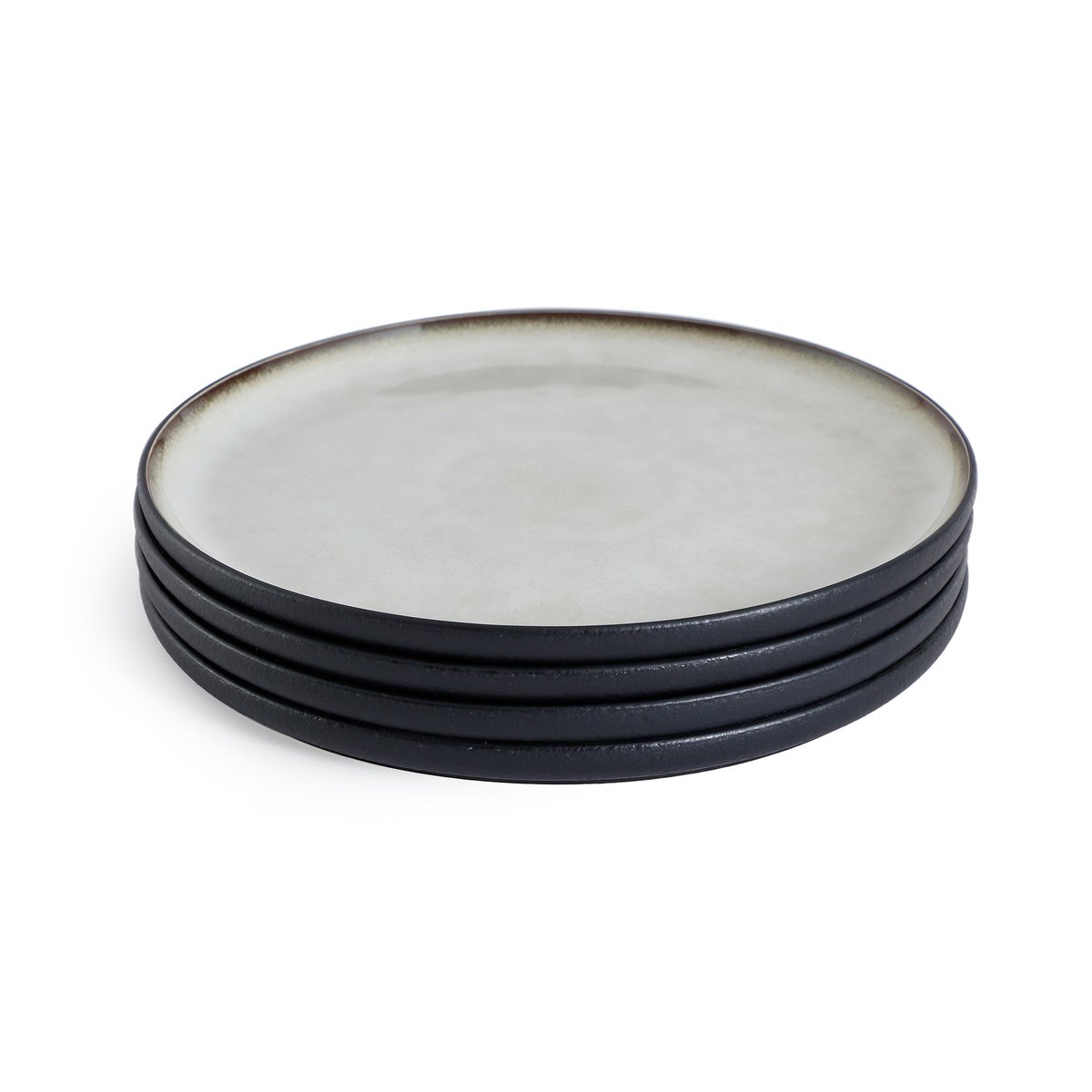 Set de 16 pièces de vaisselle en grès L27 KARLSTAD noir, SIA DECO