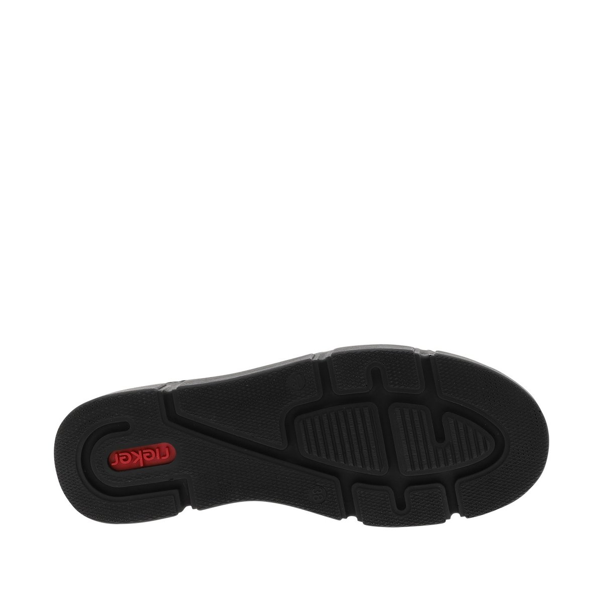 Bottines noires et marron à talon plat dotées d'empiècements bi-matières noir, RIEKER