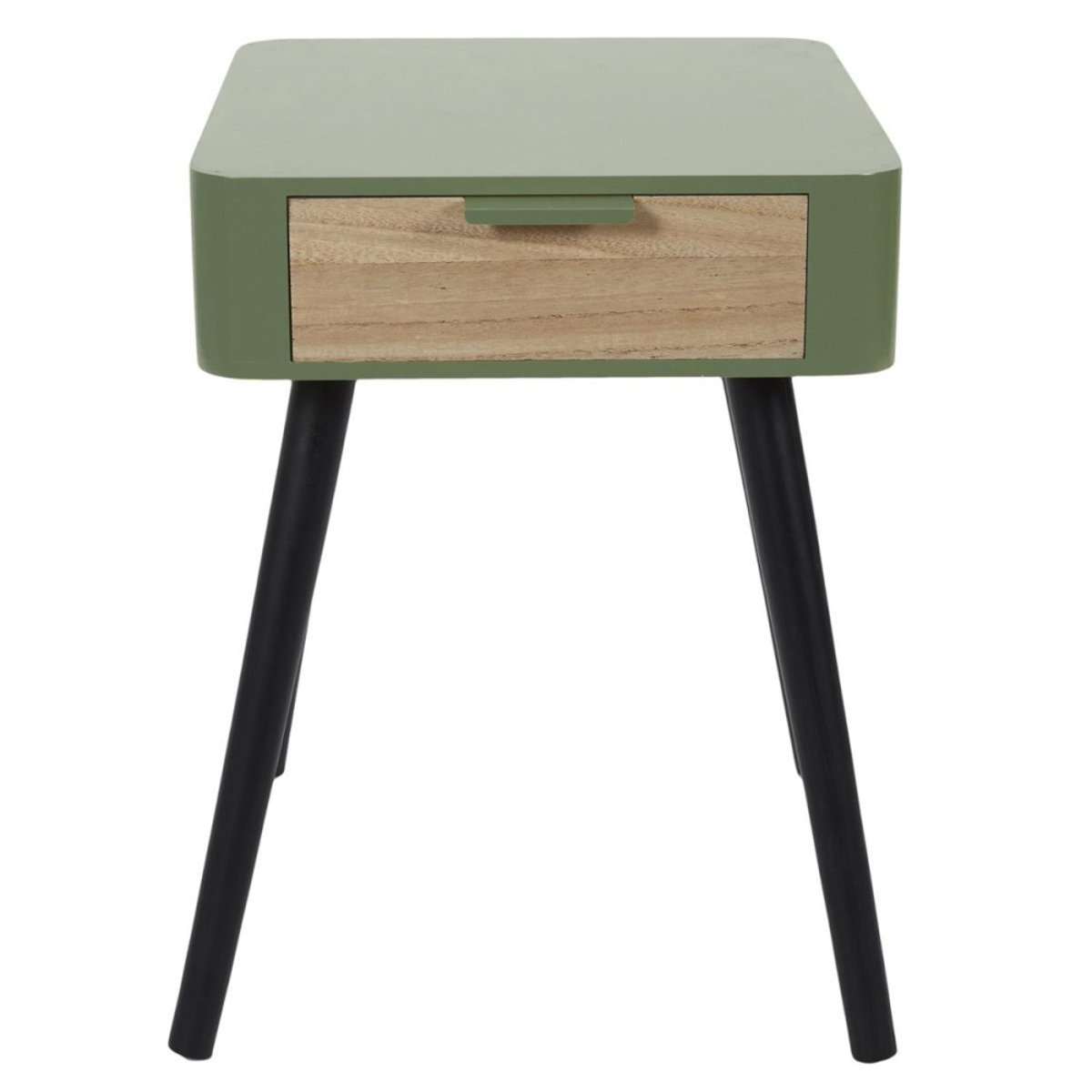 Table De Chevet 1 Tiroir Vert Kaki vert, DECORATIE