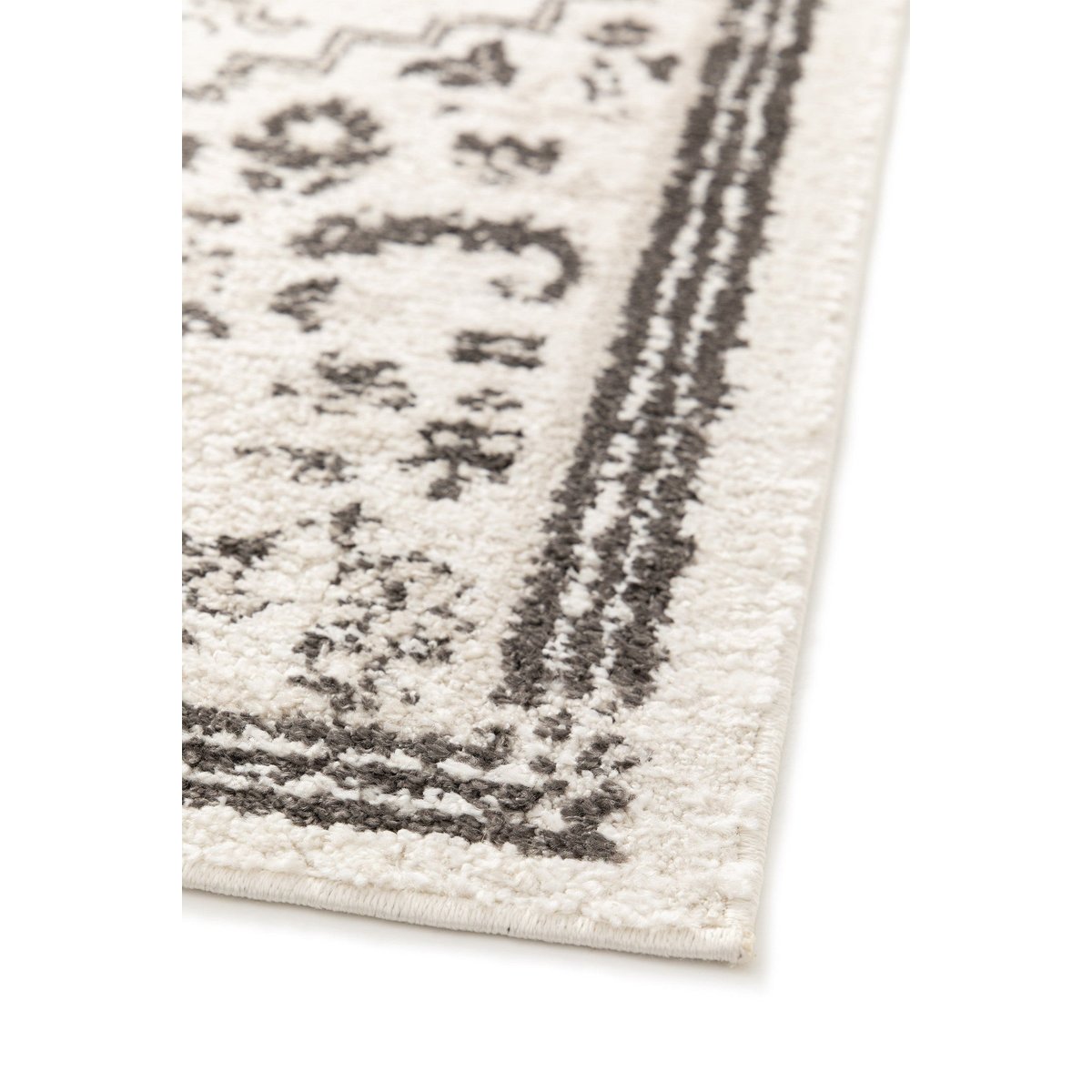 Tapis doux en relief haut-bas ESMA gris minéral, AFK LIVING