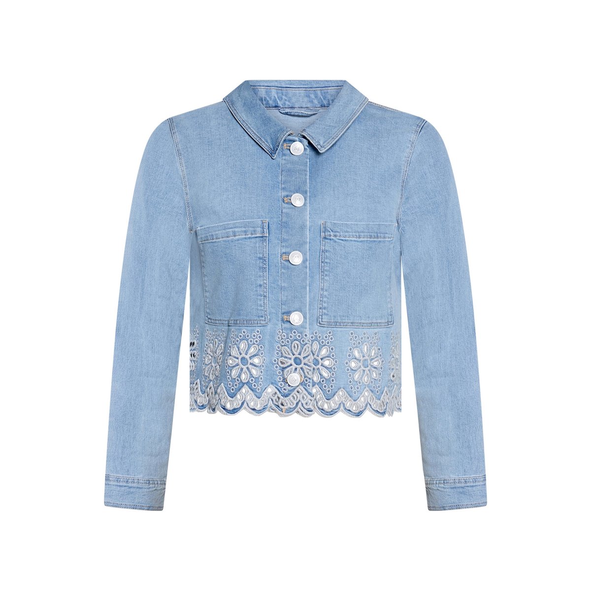 Veste en jean à broderies bleu, CARTOON