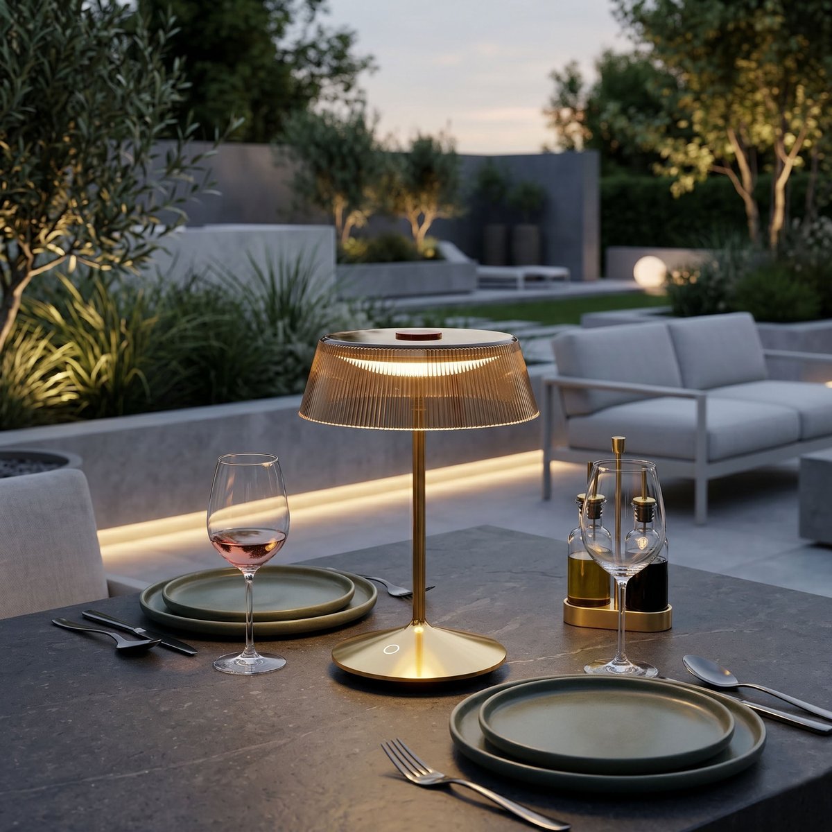 Lampe de table VITRUM or, LUMISKY