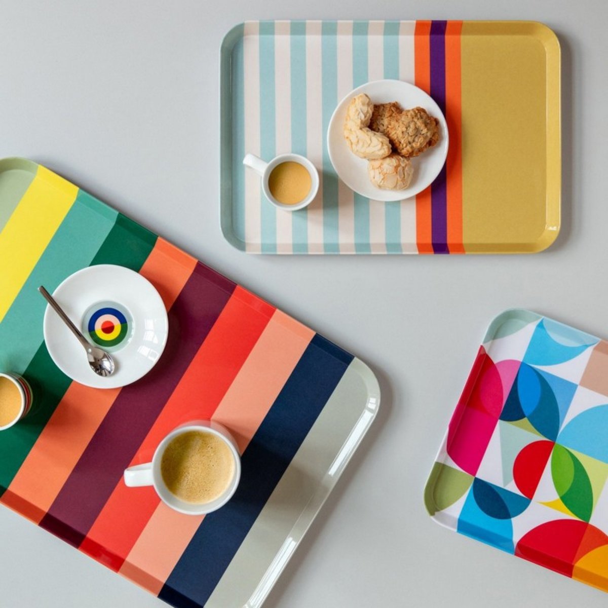 Grand plateau de cuisine graphique  SOLENA multicolore, REMEMBER