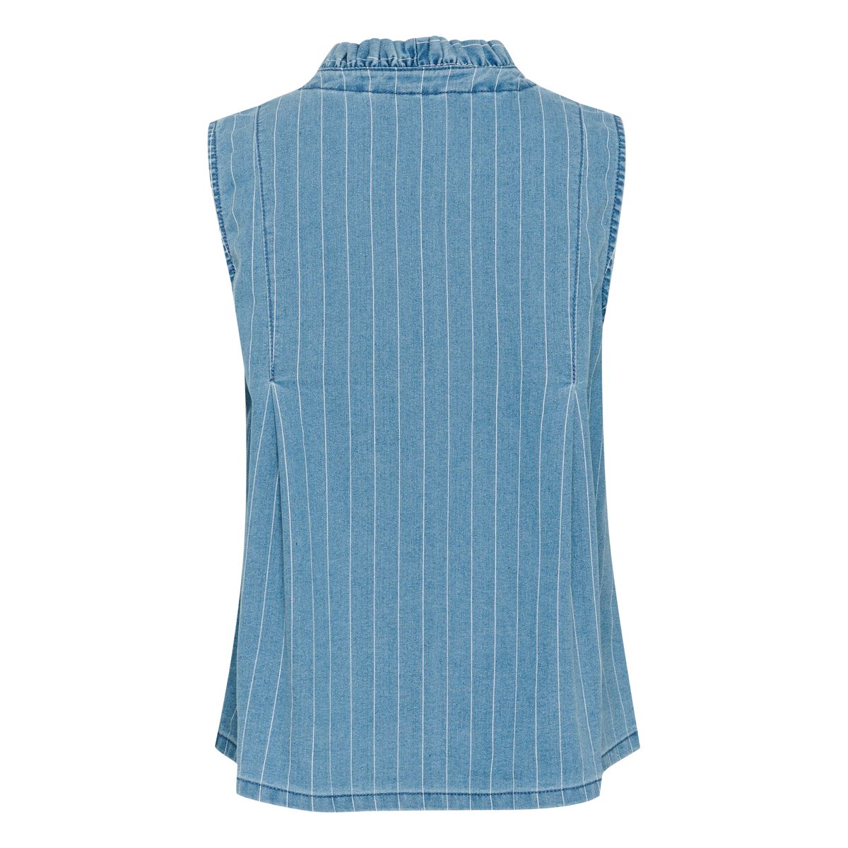 Short sleeved shirt bleu light blue denim, CULTURE