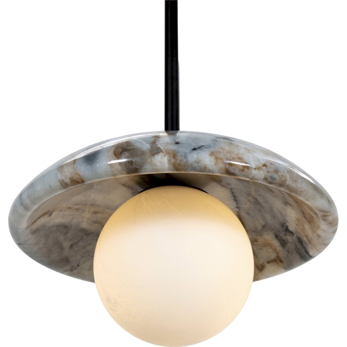 Lampe d'architecte en métal et marbre noir et marbre gris, RECOLLECTION