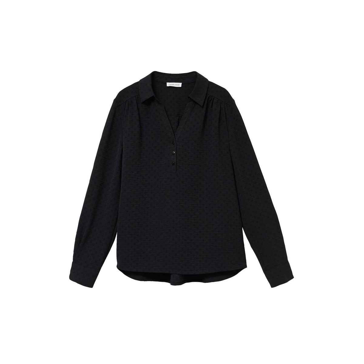Blouse droite manches longues noir, CACHE CACHE