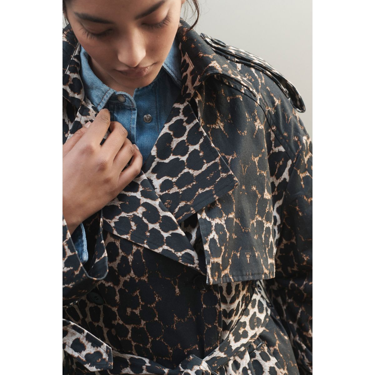 Manteau imprimé avec ceinture imprimé animal, NEXT