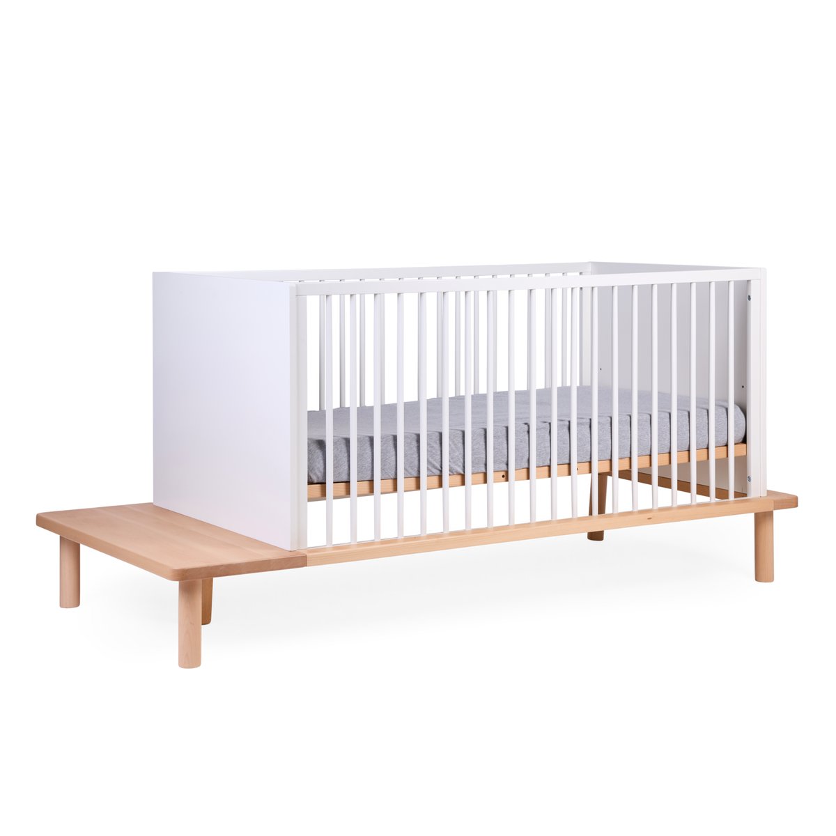 Lit bébé enfant évolutif 5 en 1 - 70x140cm naturel, CHILDHOME