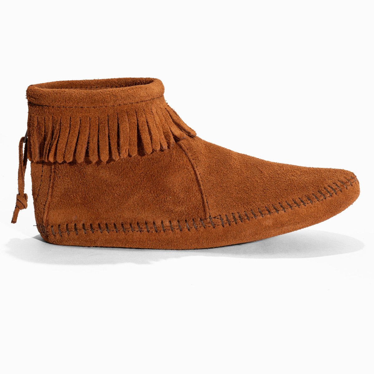 Bottes en cuir Back Zip Softsole marron, MINNETONKA