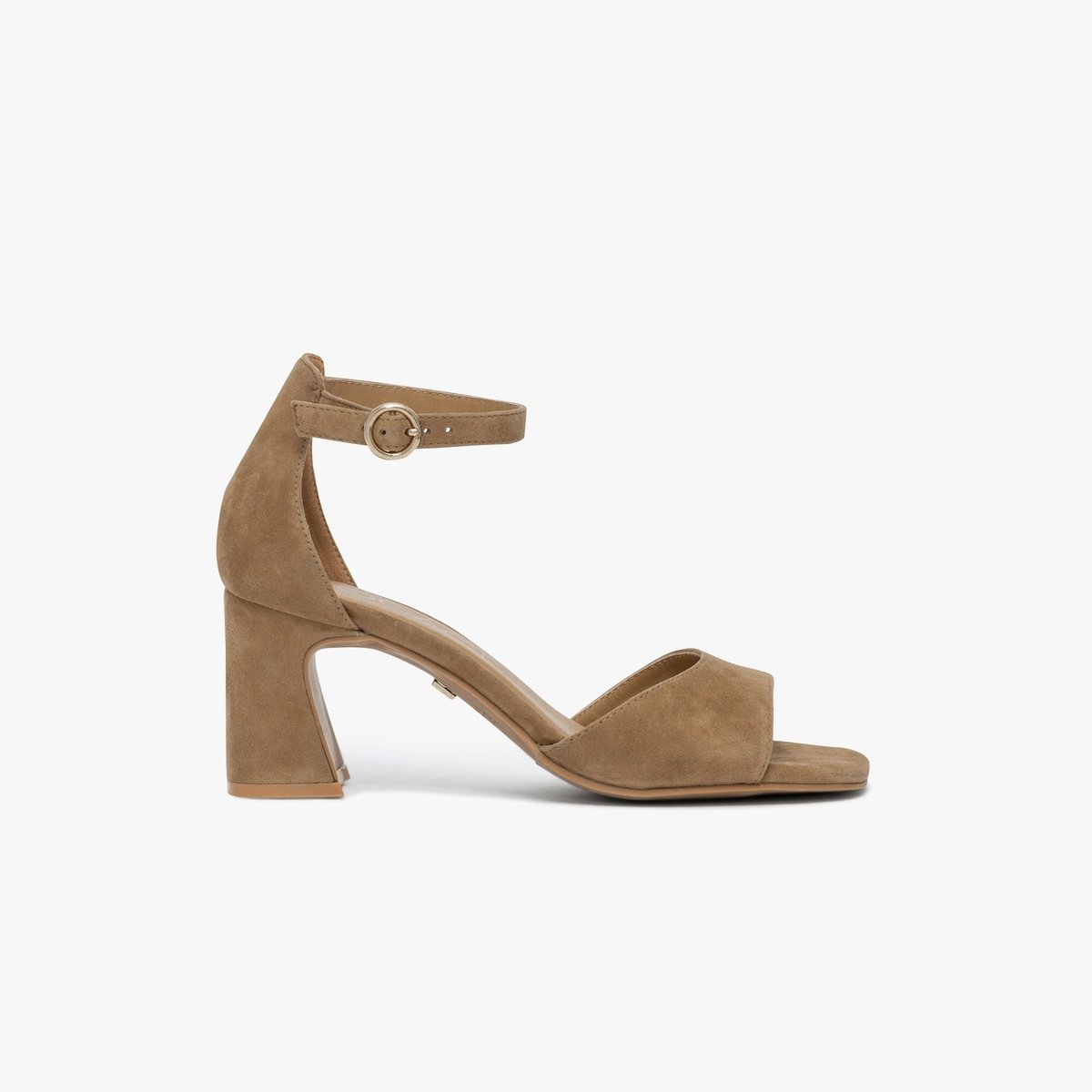 Sandale À Talon en cuir PRECIEUSE gris taupe, BOCAGE