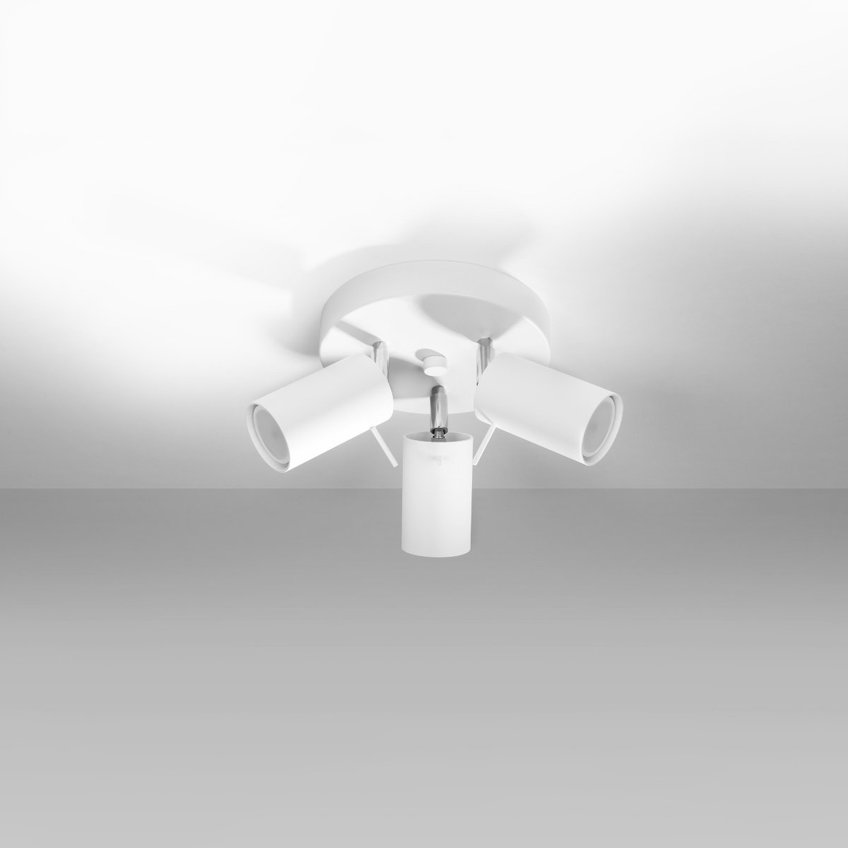 Plafonnier Acier Blanc GU10 3 Ring blanc, EDEN
