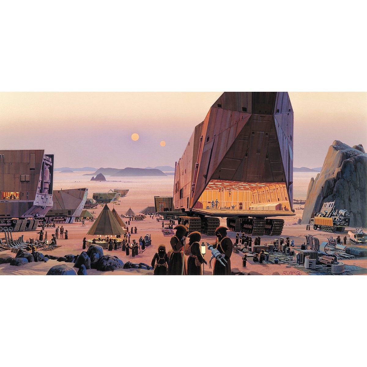 Papier peint Komar - Star Wars Classic RMQ Java Market - 500 x 250 cm violet, HEXOA