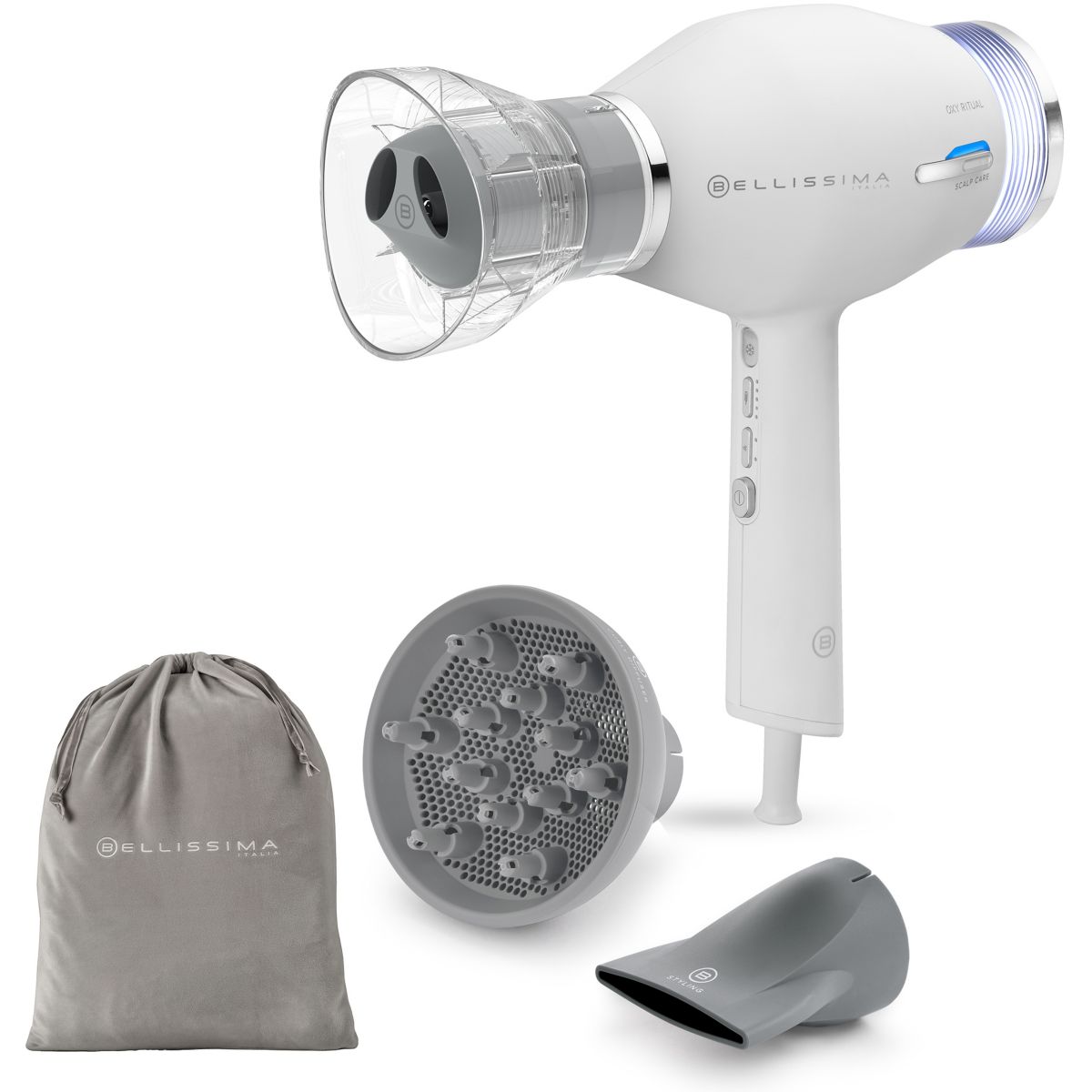 Sèche cheveux professionnel Oxy Ritual blanc, BELLISSIMA