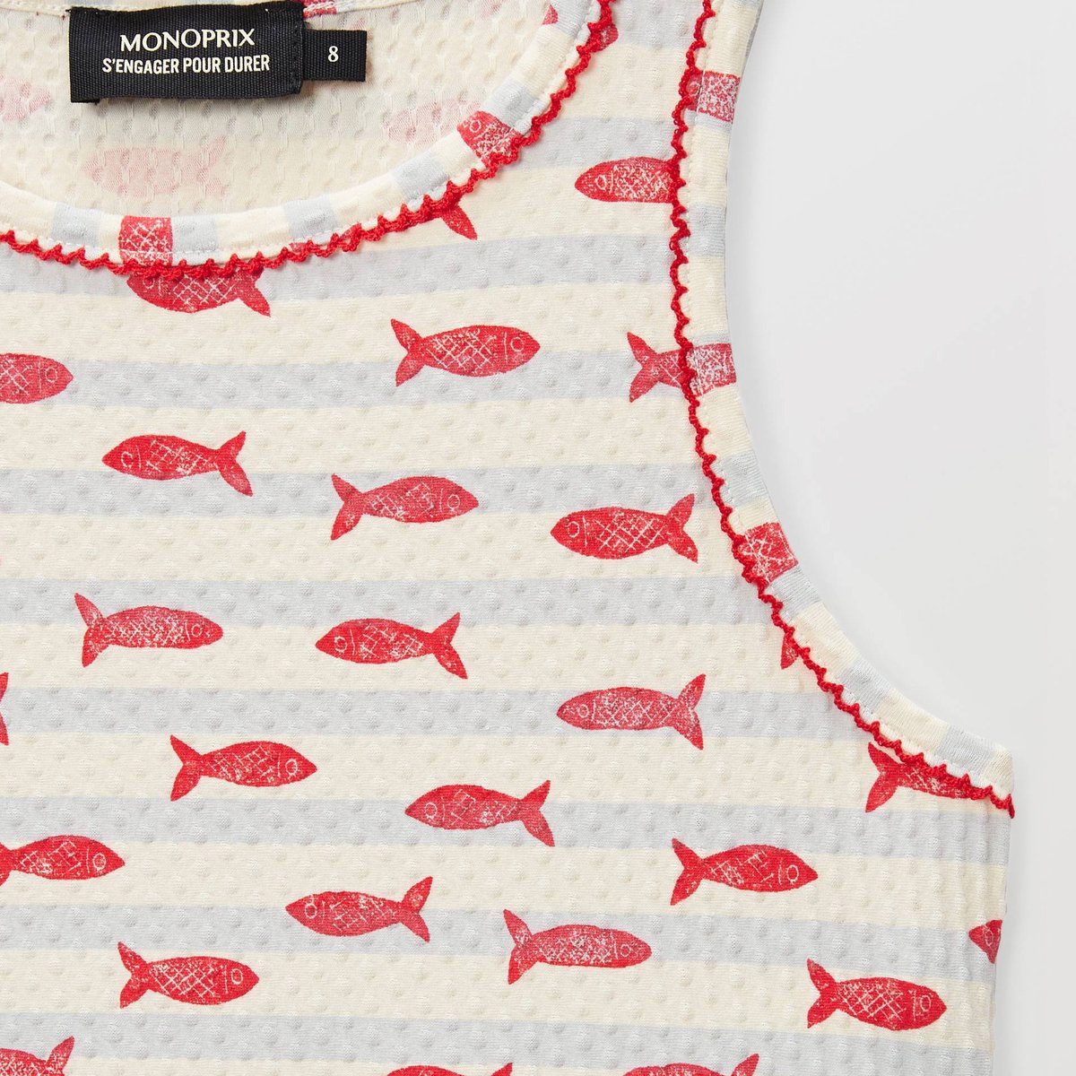 TMSC STRIPES celeste, MONOPRIX