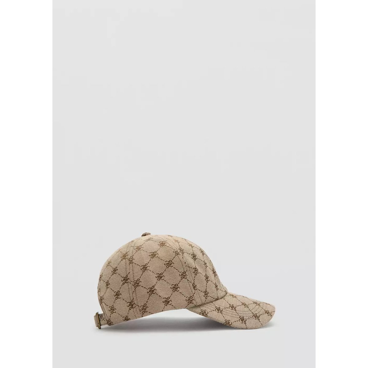 Casquette imprimée logo beige, MANGO