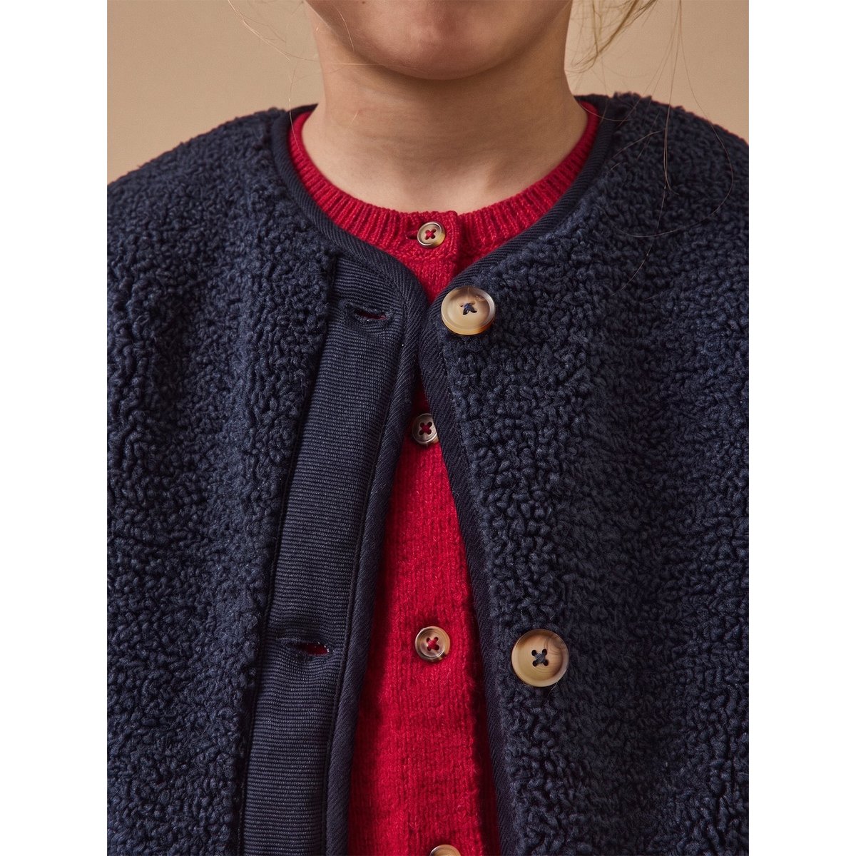 Veste en sherpa marine, CYRILLUS