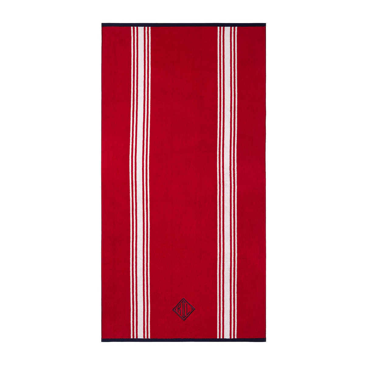 Serviette de plage en coton, HALLIE red white, RALPH LAUREN HOME