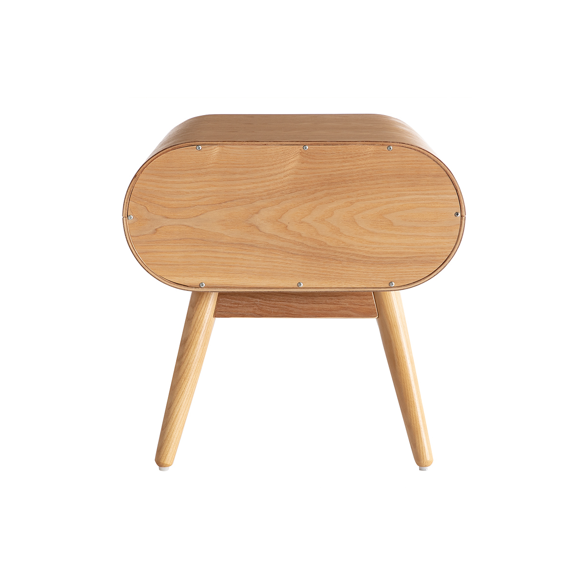 Table de chevet avec tiroir vintage bois clair (lot de 2) BJORG frêne, MILIBOO