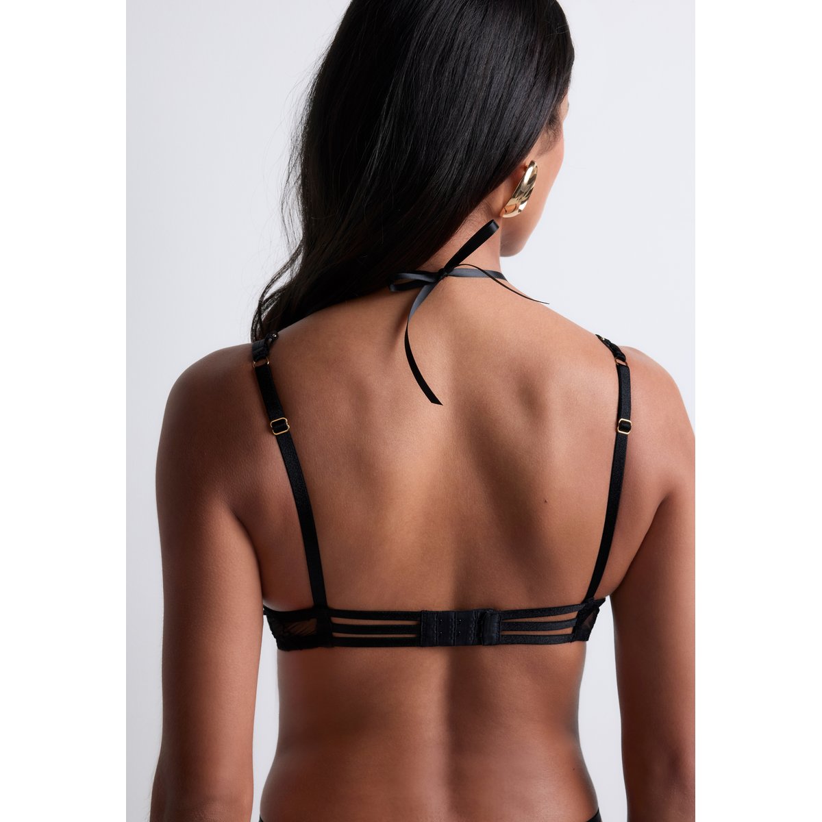 Soutien gorge Plunge foulard Night at Paradise noir, AUBADE