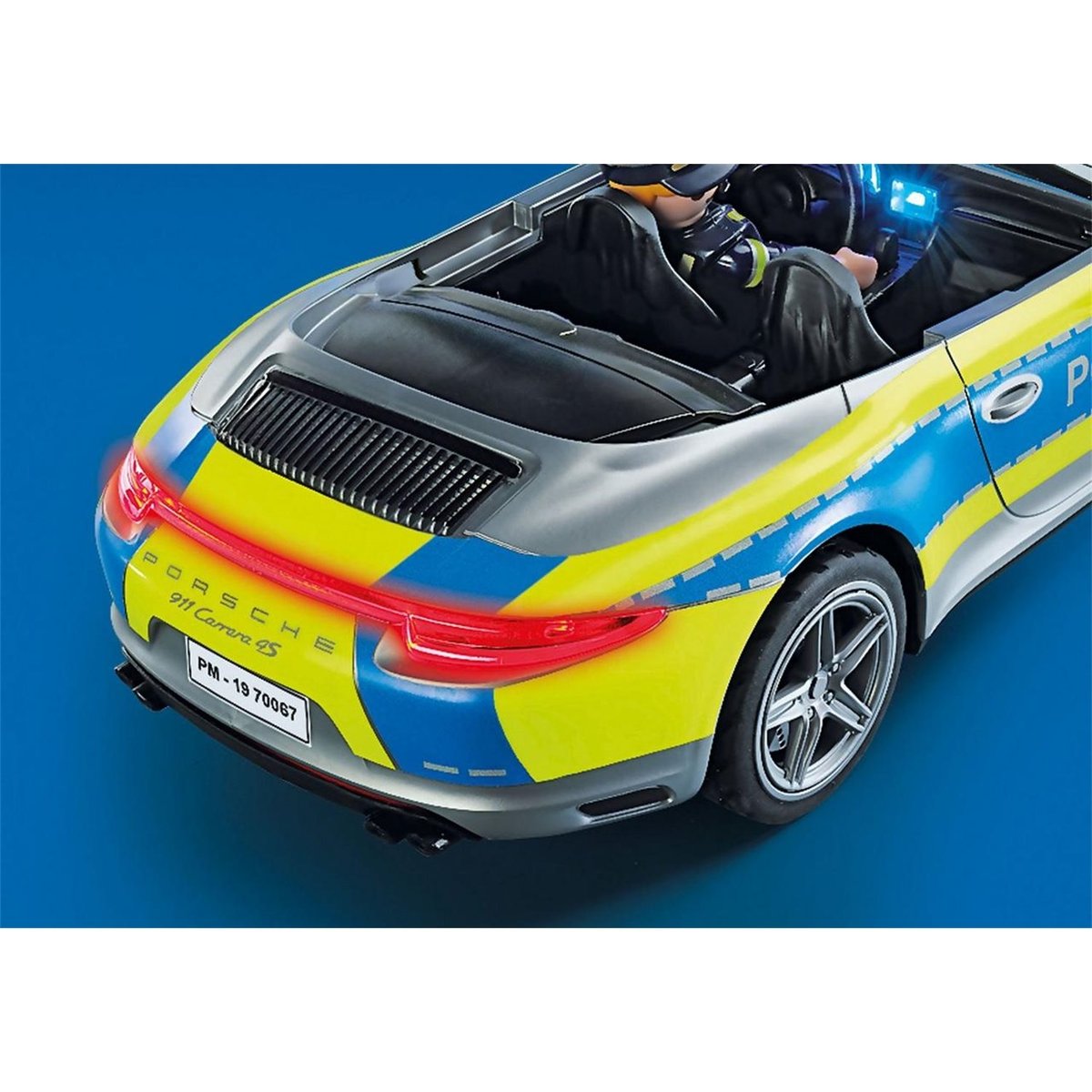 City actionPorsche 911 Carrera 4S Police multicolore, PLAYMOBIL