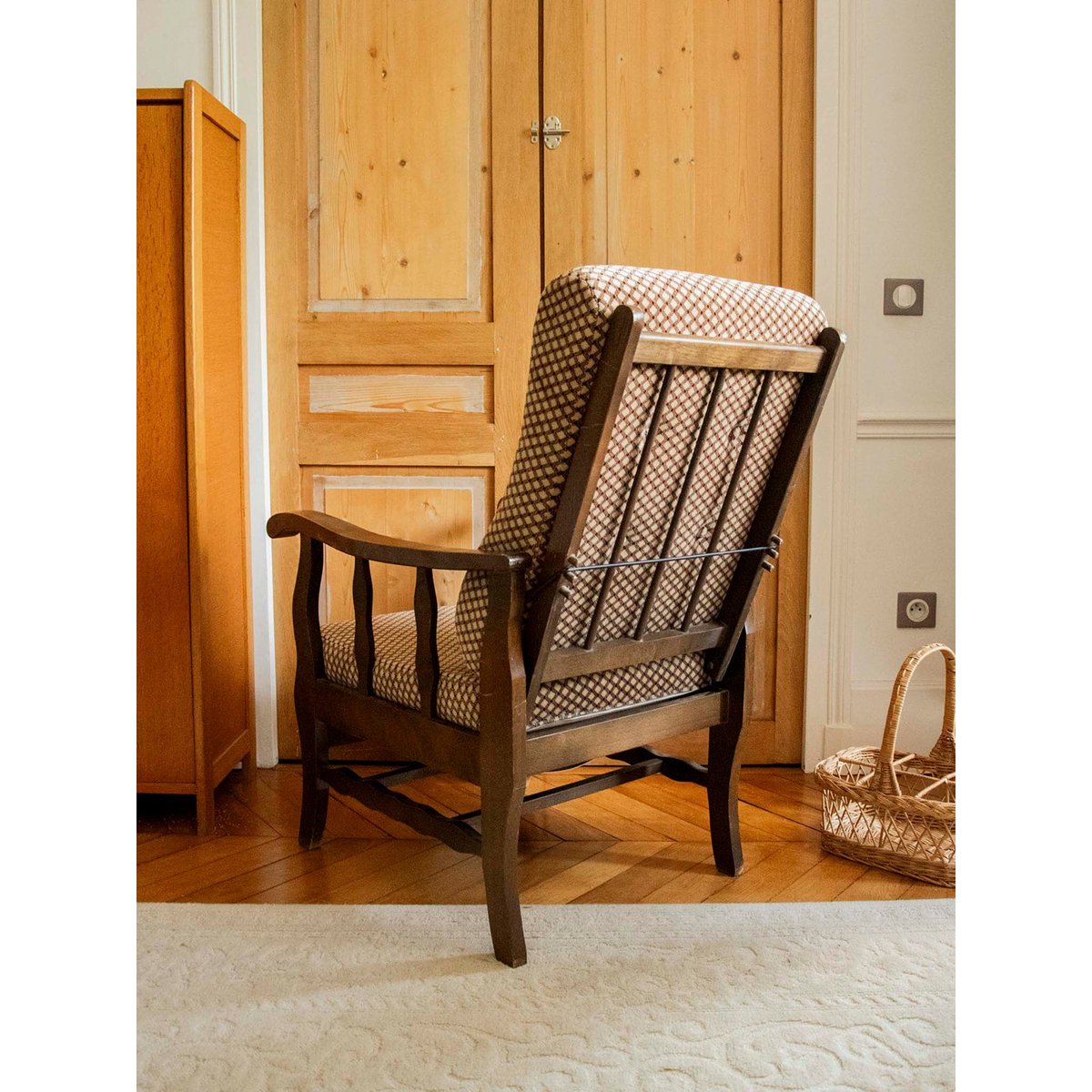 Fauteuil pliable et ajustable Ernest N°1076 - Bon état marron, DEBONGOUT