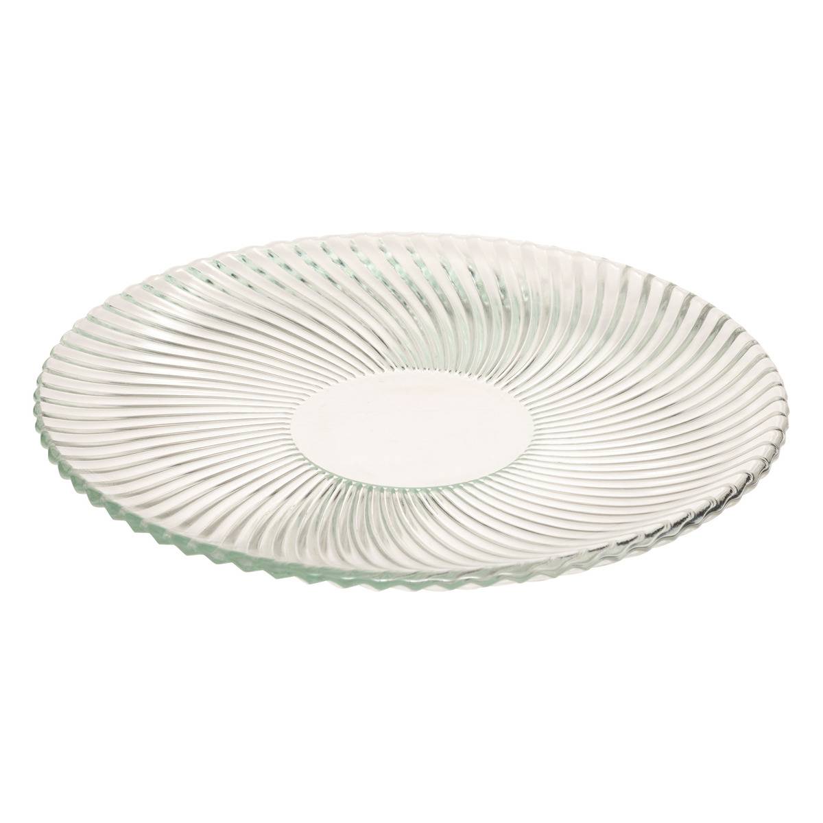 Lot de 6 assiettes plates ODYSSEE transparent, ATMOSPHERA