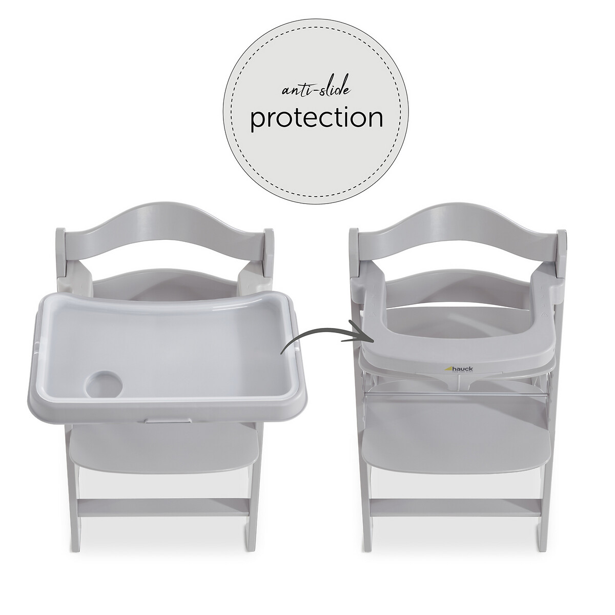 Alpha Highchair Tray grey, HAUCK