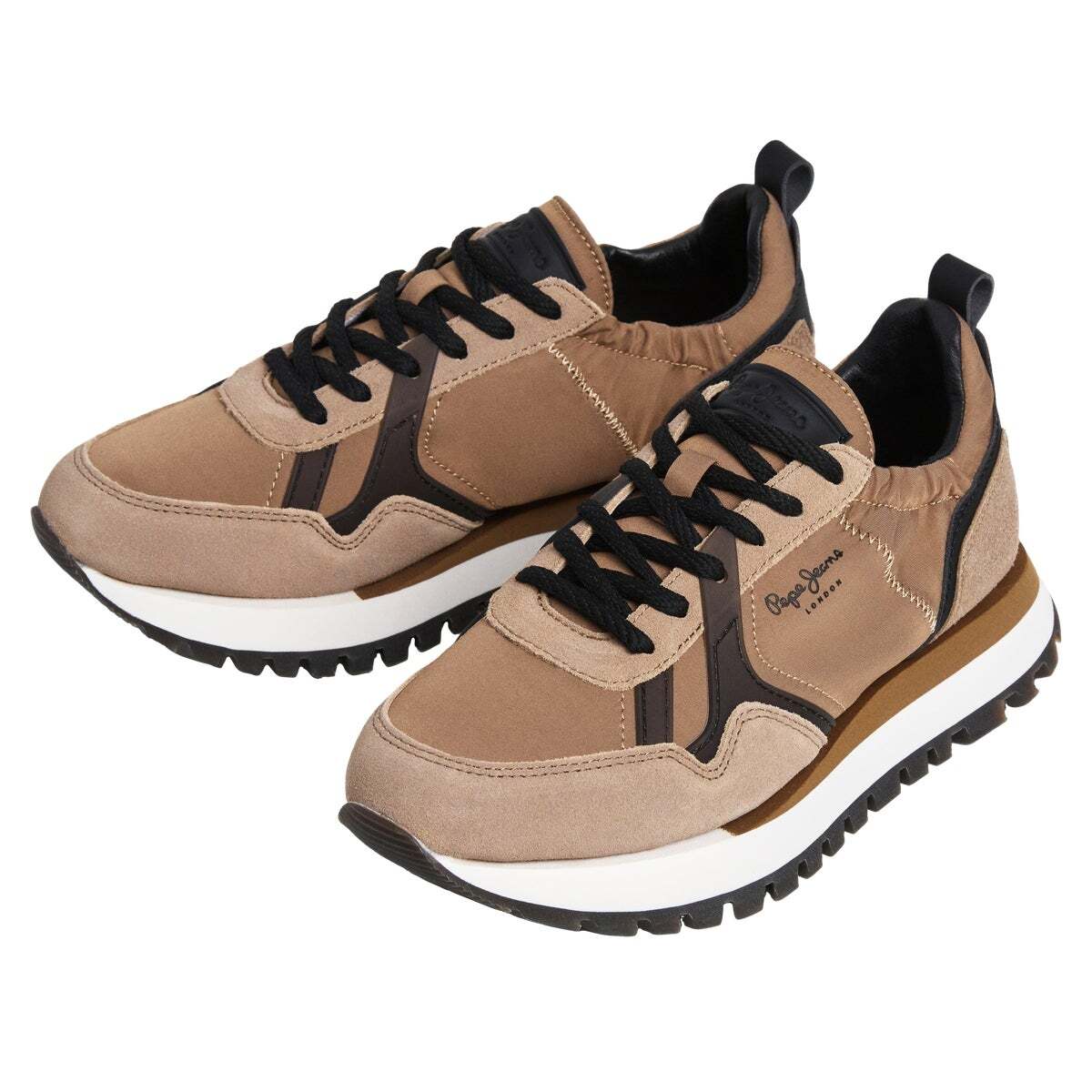 Baskets De Running Rétro beige chameau, PEPE JEANS