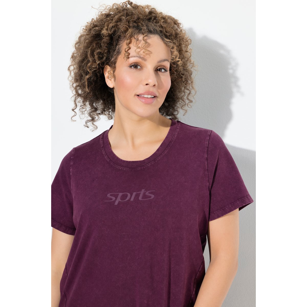 T-shirt au look vintage rouge raisin, ULLA POPKEN