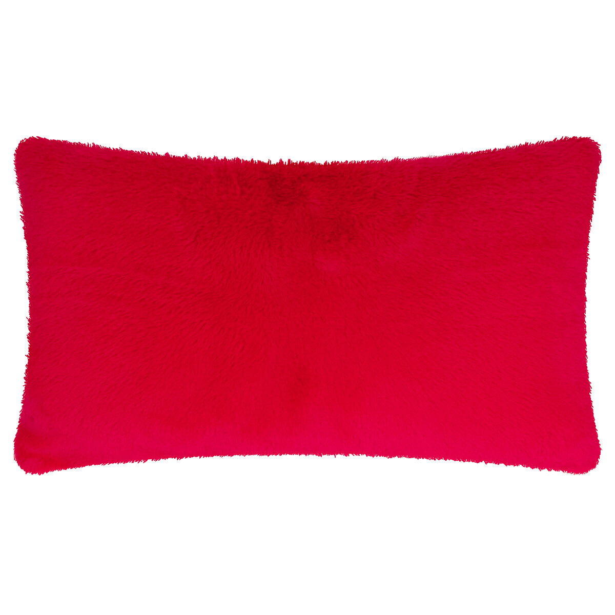 Merry & Bright Faux Fur Stripe Cushion red/pink, FURN.