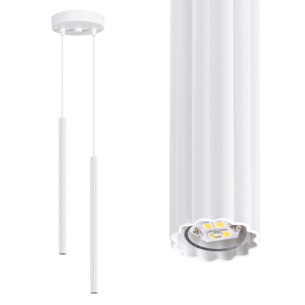 Suspension Acier Blanc G9 2 Arche blanc, EDEN