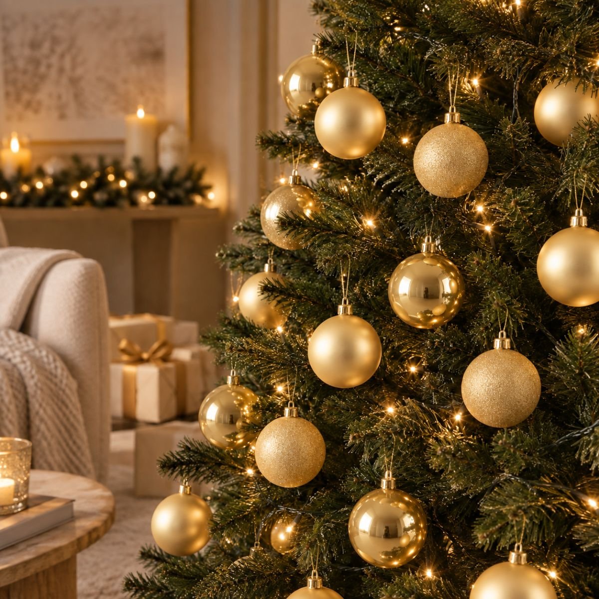 Boule de Noël or, MICA DECORATIONS