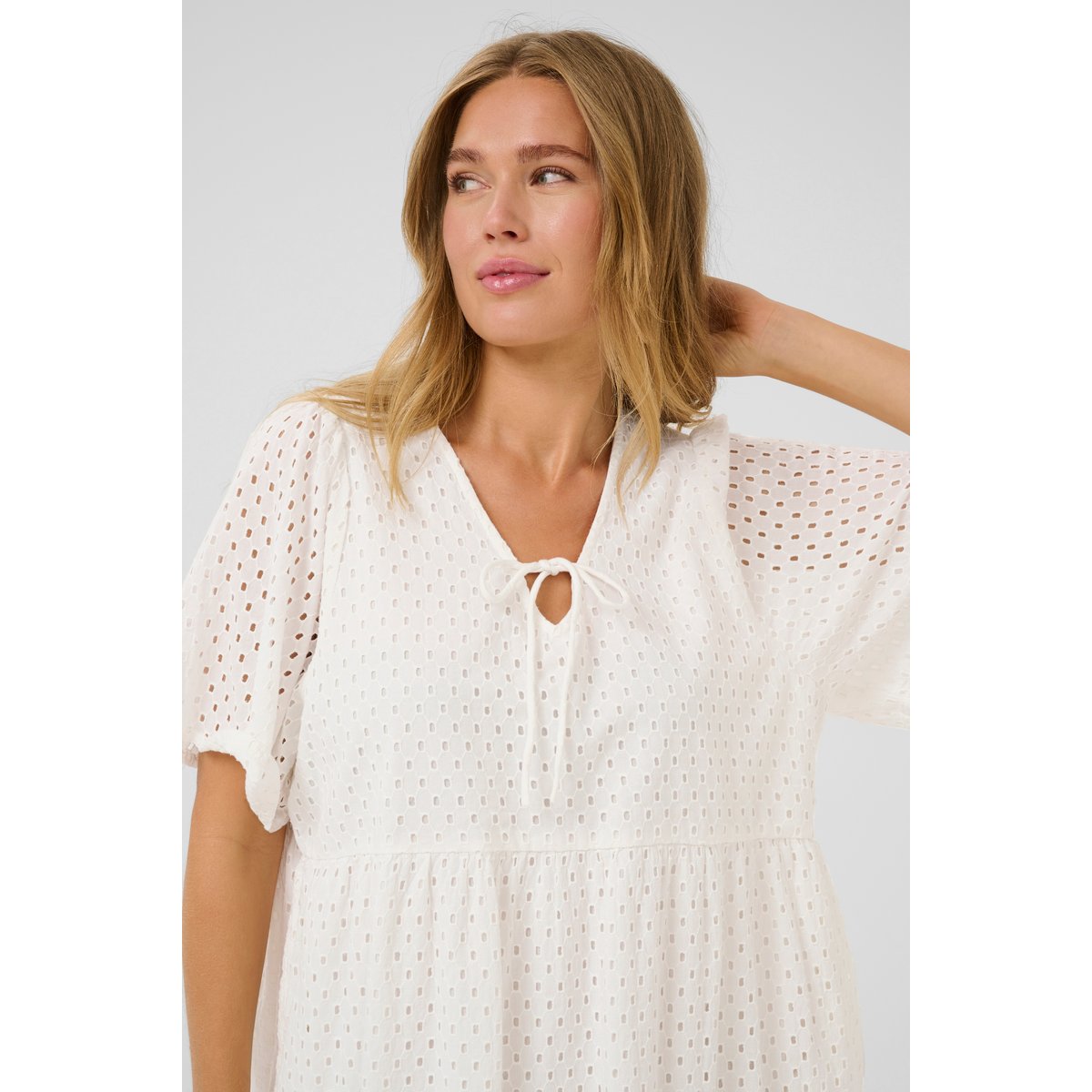 Dress blanc chalk, KAFFE