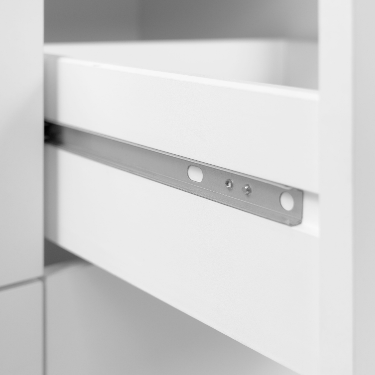 Buffet 4 portes, 3 tiroirs décor KLINT blanc, CALICOSY