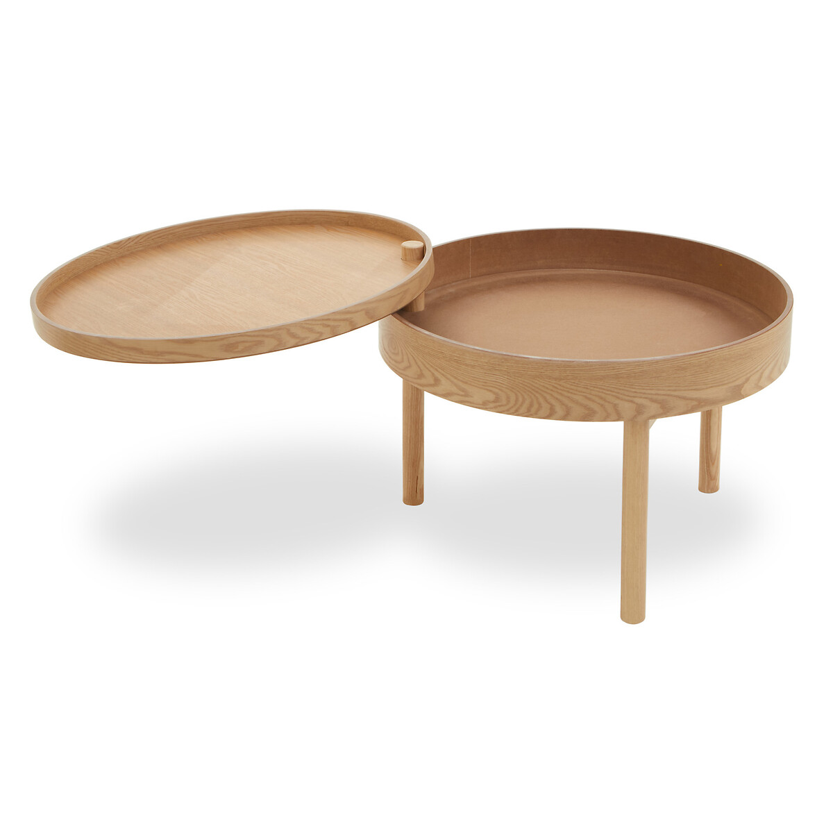 Scandi Wood Storage Side Table natural, SO'HOME