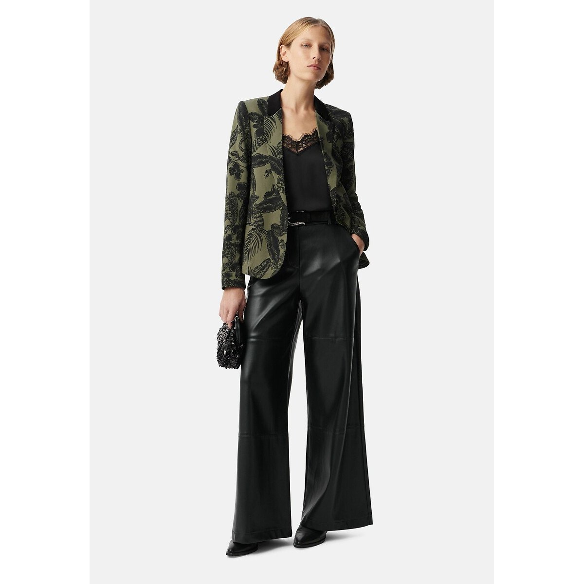 Printed Blazer khaki print, IKKS